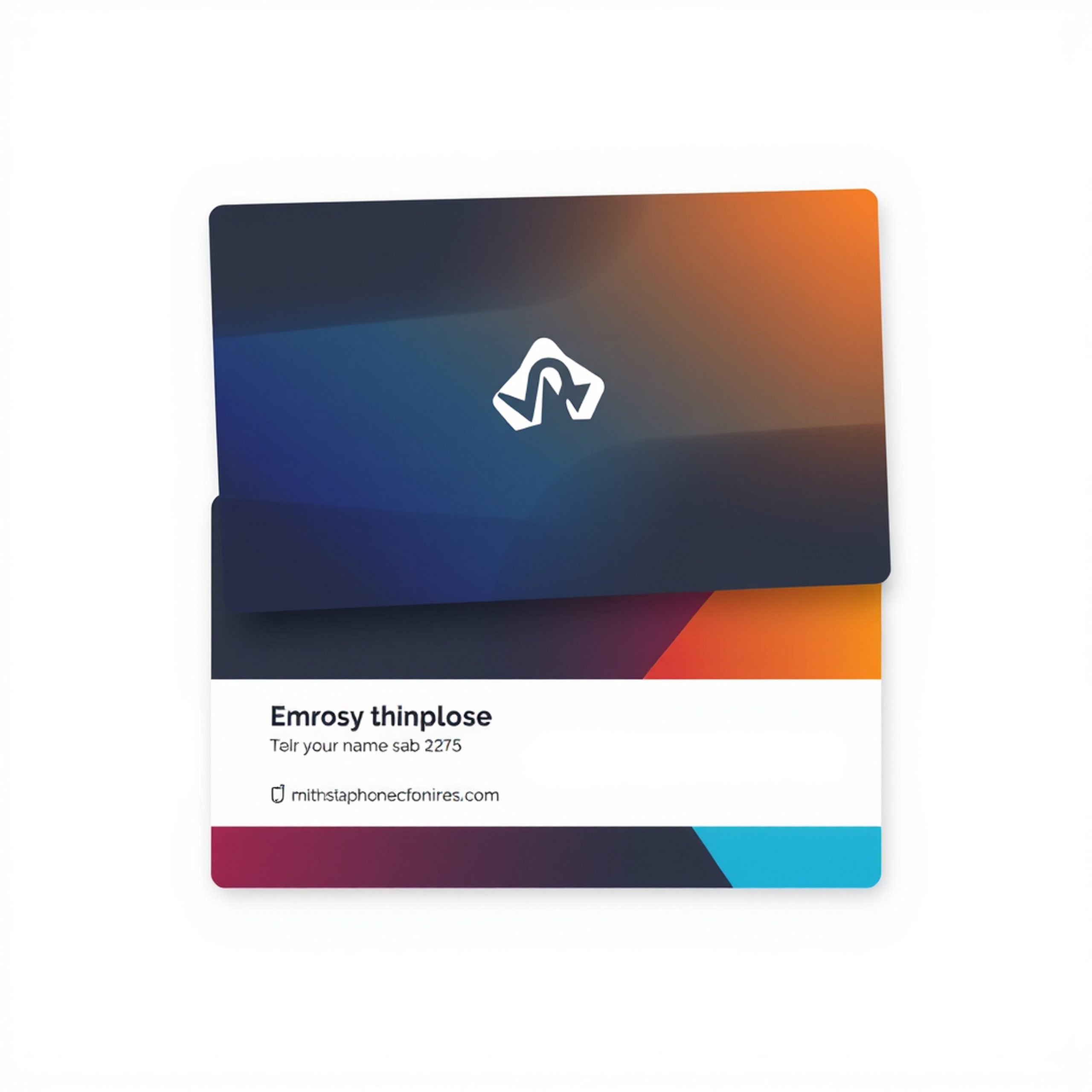 A business card with a logo for your name on it