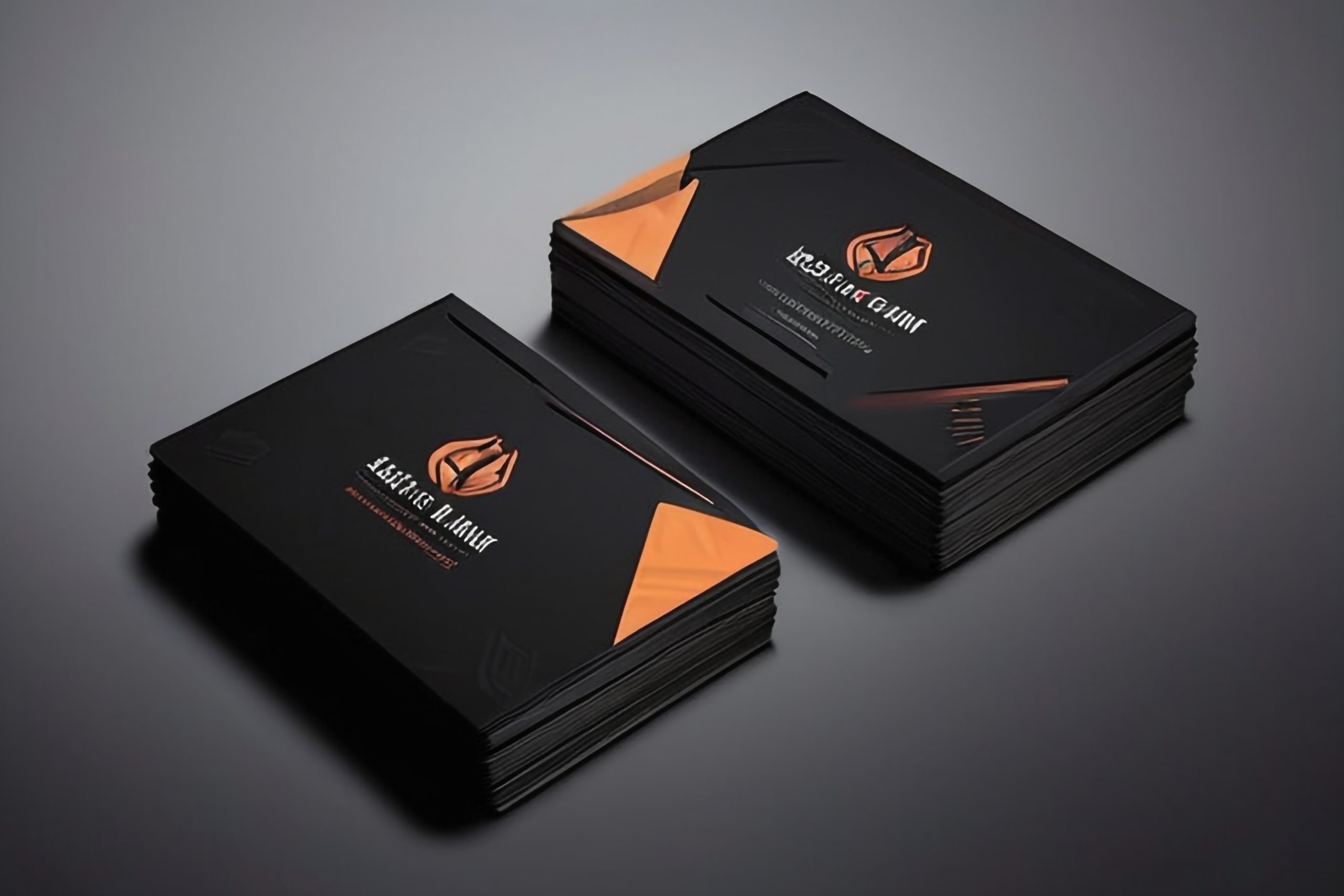 dark modern business card design template
